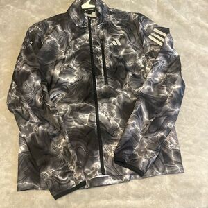 Adidas Men's Black and Gray Windbreaker